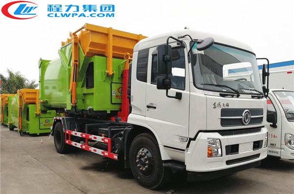 國五東風(fēng)天錦車廂可卸式垃圾車